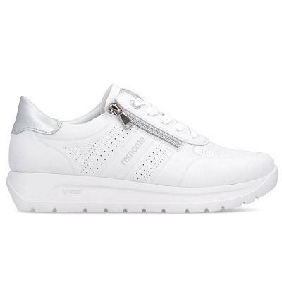 4. Weiße Damen-Sportschuhe aus Leder, Remonte Rieker D2V03-80