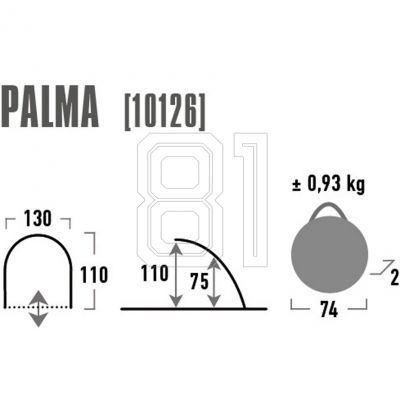 3. Beach tent High Peak Palma blue gray 10126