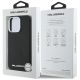 8. Karl Lagerfeld Saffiano Vollständig umwickeltes längliches Metalllogo MagSafe iPhone 16 Pro Max-Hülle - Schwarz