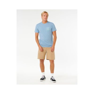 3. Herren RIP CURL Vaporcool Search 3 Stacks T-Shirt Blau