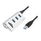 LogiLink CR0045 USB 3.2 Gen 1 (3.1 Gen 1) Typ-A 5000 Mbit/s Silberne Hubs und Konzentratoren