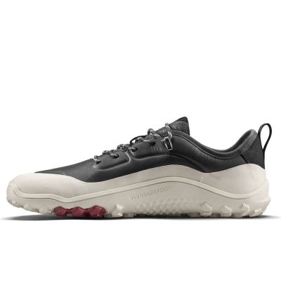 9. Vivobarefoot TRACKER LEATHER AT LOW Herrenschuhe Obsidian/Weiß (309534-04)