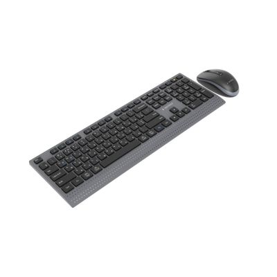6. GEMBIRD Kabelloses Tastatur- und Maus-Set mit Dual-Modus, 2,4 GHz + Bluetooth, schlank, russisches Layout, Schwarz