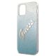 6. Guess, GUHCP12MPCUGLSBL iPhone 12/12 Pro 6,1" blau/blaue Hardcase Glitter Gradient Script