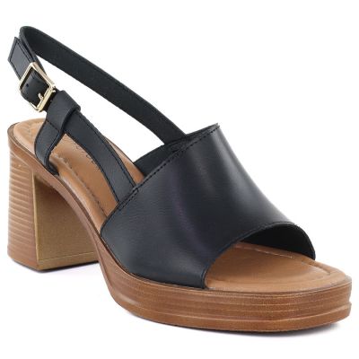 Schwarze Damen-Sandalen mit hohem Absatz, Modell Potocki 54324