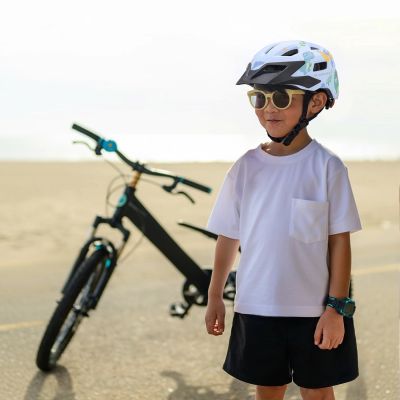 5. Wozinsky Kinder-Mountainbikehelm mit abnehmbarem Visier, Größe XS – Hellblau