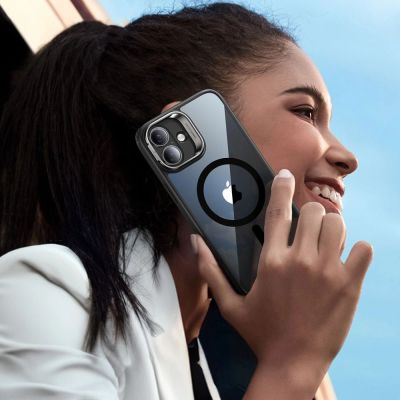 5. ESR Classic Hybrid Kickstand Halolock MagSafe Kit für iPhone 16 Plus + Displayschutzfolie aus gehärtetem Glas – Schwarz