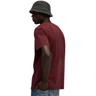 9. Puma Ess Elevated Relaxed Wash Tee Burgunderrot 688048 96