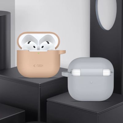 3. Tech-Protect Silikon-Hakenhülle für AirPods 4 – grün