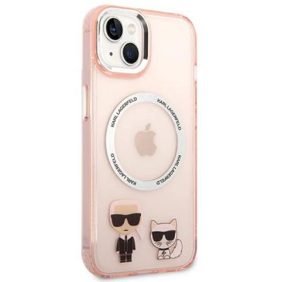 4. Karl Lagerfeld KLHMP14MHKCP iPhone 14 Plus 6.7" Hardcase pink / pink Karl & Choupette Aluminium Magsafe