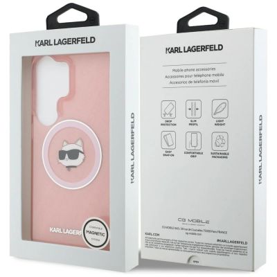 8. Karl Lagerfeld IML Repeated Choupette MagSafe Hülle für Samsung Galaxy S26 Ultra - Pink