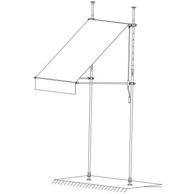 4. Gartenmarkise für Terrasse/Balkon, verstellbar, 250 x 120 cm