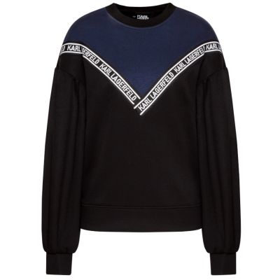 5. KARL LAGERFELD DAMEN-SWEATSHIRT ZWEIFARBIGES LOGO
