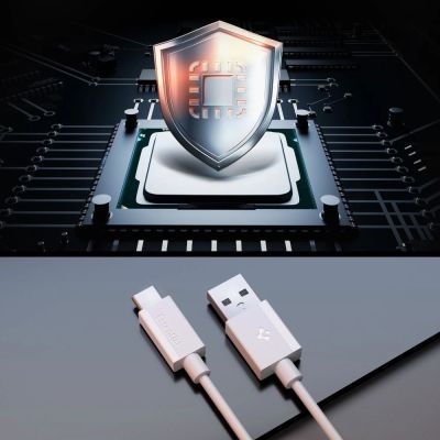 5. Spigen EB6010AC USB-A / USB-C 60W Kabel 100 cm - Weiß
