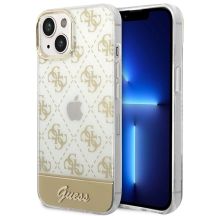 Guess GUHCP14MHG4MHG iPhone 14 Plus 6,7 "Gold / Gold Hardcase 4G Pattern Script