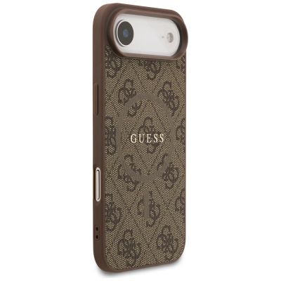4. Guess 4G Ring Classic Logo MagSafe Hülle für iPhone 17 Air - Braun