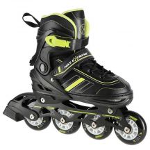 NILS EXTREME NH18191 2IN1 ROLLSCHUHE SCHWARZ-LIMETTE GRÖSSE M (34-38) MIT AUSTAUSCHBARER HOCKEYKUFE