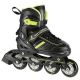 NILS EXTREME NH18191 2IN1 ROLLSCHUHE SCHWARZ-LIMETTE GRÖSSE M (34-38) MIT AUSTAUSCHBARER HOCKEYKUFE