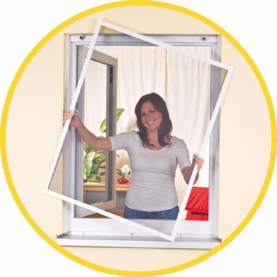 8. Moskitonetzfenster Aluminium 130x150 Weiß