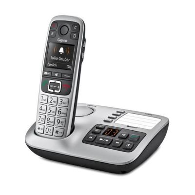 Gigaset E560A DECT-Telefon Anrufer-ID und Namensanzeige Schwarz, Silber