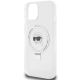 6. Karl Lagerfeld KLHMP15SHMRSKHH iPhone 15 6,1" weiß/weiß Hardcase Ring Stand Karl Head MagSafe