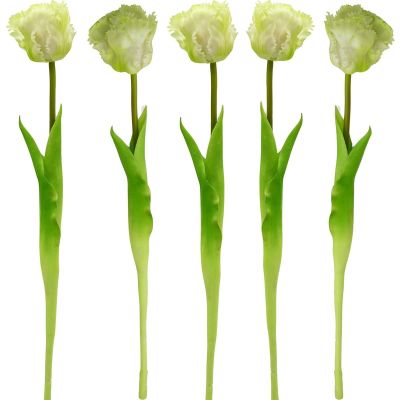 9. Weiße Tulpe, 38 cm, naturgetreue Frühlingsdekoration