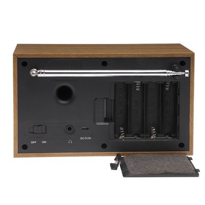 3. Radio Denver DAB-46 Dunkelgrau Internet Analog und Digital Schwarz, Braun