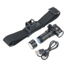 TROIKA ECO KNICKLICHT MICRO Schwarze Hand- und Stirnband-Taschenlampe mit SMD-LED