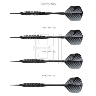 6. Harrows Black Arrow Softip Darts HS-TNK-000013120