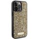 4. Guess Rhinestone Metal Logo Hülle für iPhone 15 Pro Max – Gelb