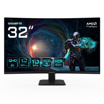 Gigabyte GS32QCA EU | 31,5" | VA | 180 Hz | 1 ms | 250 cd/m² | 2 HDMI-Anschlüsse
