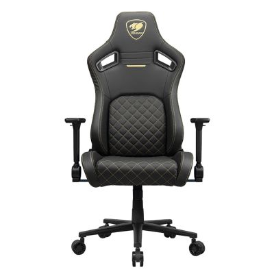 2. COUGAR CGR-DFL-GLB Gaming-Stuhl, gepolsterter Sitz, Schwarz, Gold