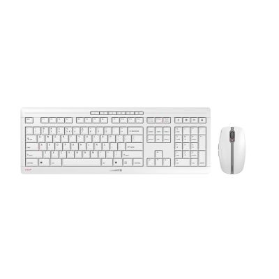 3. Tastatur + Maus CHERRY Stream JD-8560EU-0 Desktop Recharge Universal RF Wireless QWERTY Englisch Grau
