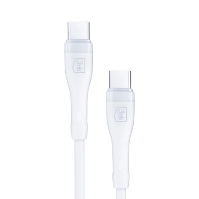 6. 3mk Rayo Ladegerät 20W PD3.0 PPS USB-C Wandladegerät + USB-C / USB-C 3A 60W Kabel - Weiß