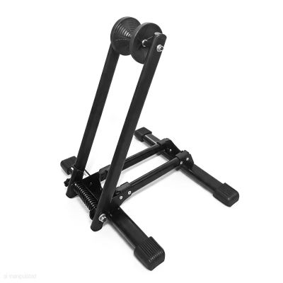 Wozinsky WSR-03 Klappbarer Fahrradständer für Fahrräder von 20-27,5 Zoll mit Radstütze – Schwarz