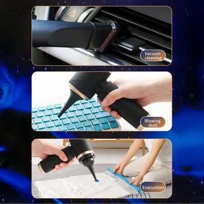 3. Mini-Handstaubsauger für Autos, faltbar, mit Blasfunktion – Schwarz