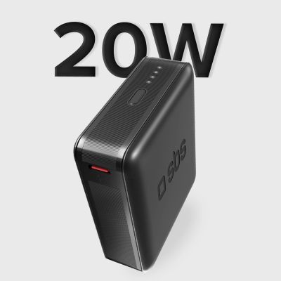 12. Powerbank SBS TEBB10000HDPD20K 10000 mAh mit Power Delivery - schwarz