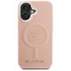 3. Karl Lagerfeld MagSafe iPhone 16 Hülle mit Initialen und Metalllogo – Pink