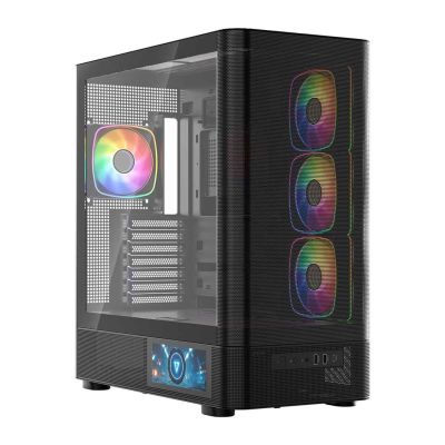 MODECOM VOLCANO AQ 400 ARGB MIDI SCHWARZES GEHÄUSE