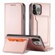 5. Magnet Card Case Hülle für iPhone 14 Plus Flip Cover Wallet Stand Pink
