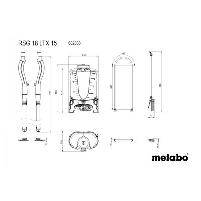 2. Metabo RSG 18 LTX 15 Akku-Rückenspritze (602038850)