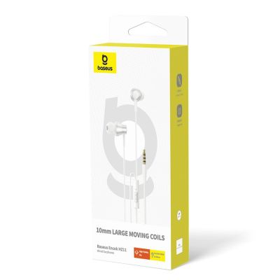 5. Baseus Encok HZ11 kabelgebundene In-Ear-Kopfhörer mit Miniklinkenstecker – weiß