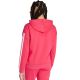 3. adidas Essentials Damen-Fleece-Hoodie mit 3 Streifen und durchgehendem Reißverschluss, Pink KF6272