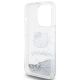 7. Hello Kitty Liquid Glitter Charms Kitty Head Hülle für iPhone 15 Pro – Silber