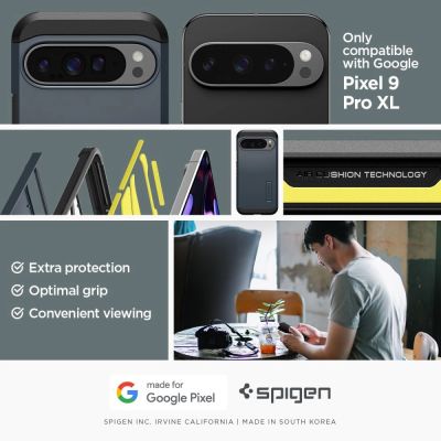 11. Spigen Tough Armor Hülle für Google Pixel 9 Pro XL – Graphit