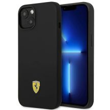 Ferrari FEHCP14MSIBBK iPhone 14 Plus 6.7" schwarz/schwarz Hardcase Silikon-Metall-Logo