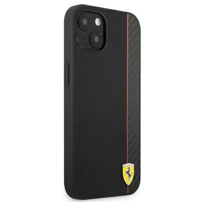 4. Ferrari FESAXHCP13SBK iPhone 13 mini 5,4" schwarz/schwarz Hardcase On Track Carbon Stripe