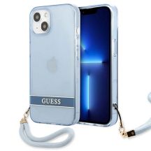 Guess GUHCP13SHTSGSB iPhone 13 mini 5,4 "blau / blau Hardcase Translucent Stap
