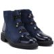 4. Damen-Stiefeletten aus gefüttertem Wildleder, blau, M.Daszyński SA252-4