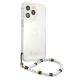 4. Guess GUHCP13LKPSWH iPhone 13 Pro / 13 6.1" Transparentes Hardcase White Pearl